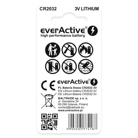 everActive CR2032 mini ličio baterija 2 vnt.