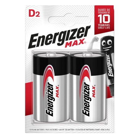 Energizer Max D LR20 baterijos, 2 vnt., Eco pakuotė