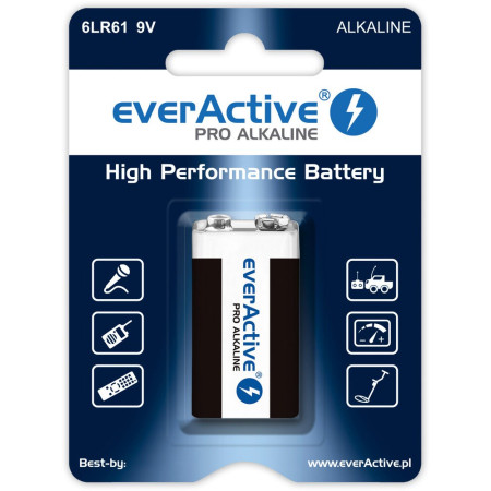 Šarminė baterija 6LR61 9V everActive Pro