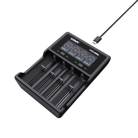XTAR VC4SL ličio jonų / Ni-MH / Ni-CD 18650 cilindrinių baterijų įkroviklis