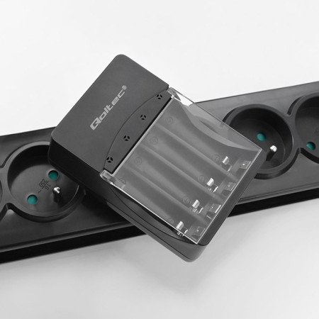 Qoltec 50653 Akumuliatoriaus įkroviklis Ni-MH tipo R03/AAA R6/AA