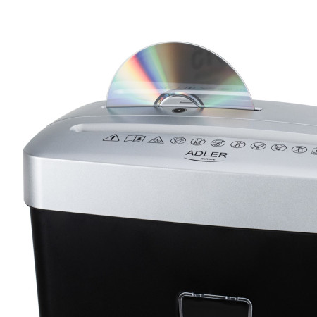 Adler AD 1037 Silver dokumentų naikiklis