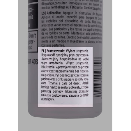 HSM smulkintuvo valymo ir priežiūros skystis, 250 ml
