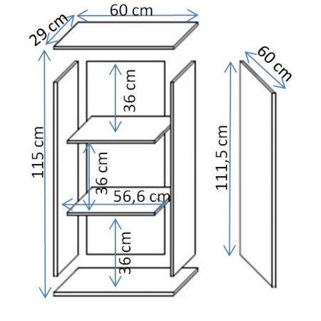 Cama SOHO 201089 svetainės sekcija Spinta daiktams laikyti