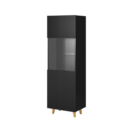 Vitrina PAFOS 60x40x182 matinė juoda