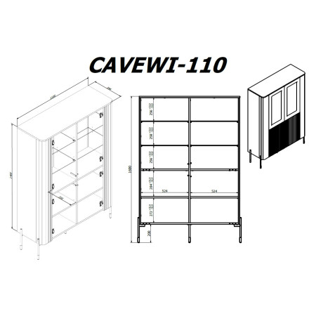Cama VERA 471009 svetainės sekcija Spinta daiktams laikyti