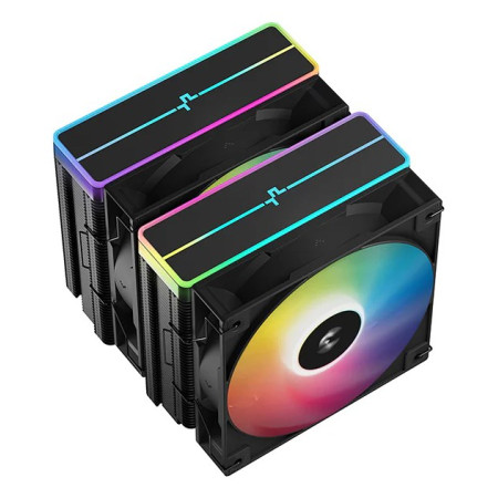 DeepCool AG620 BK ARGB V2 Mikroschemų rinkiniui, Motininė plokštė Orinis aušintuvas 12 cm Juoda