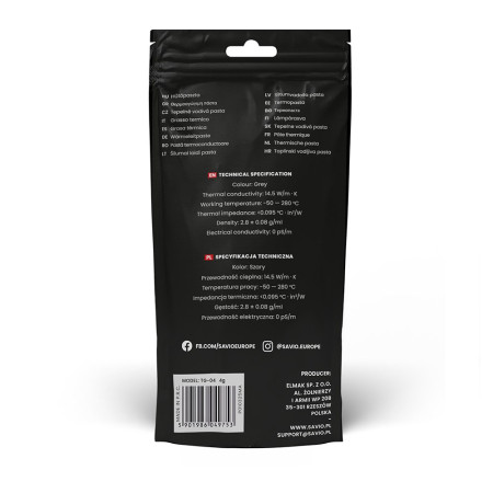Savio TG-04 4g termopasta Šiluminė pasta 14,5 W/m·K