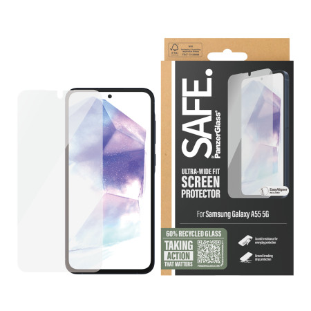 PanzerGlass SAFE ekranų apsauga Samsung Galaxy A55 5G | Ultra-Wide Fit