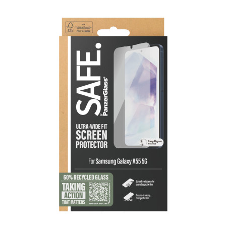 PanzerGlass SAFE ekranų apsauga Samsung Galaxy A55 5G | Ultra-Wide Fit