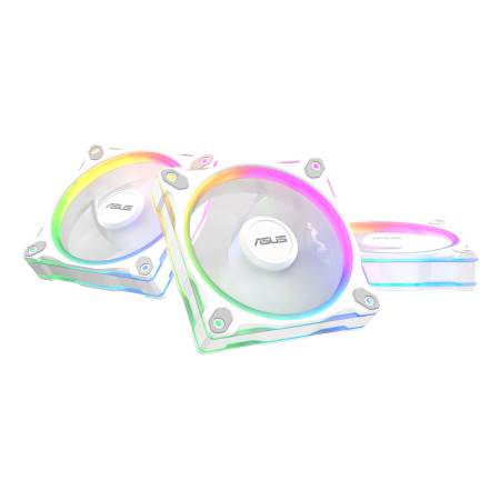 ASUS Prime MR120 Fan ARGB White 3in1 kompiuterio korpusui ventiliatorius 12 cm balta