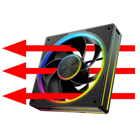 MODECOM VOLCANO LOOP 120 ARGB Atvirkštinis Ventiliatorius Juoda