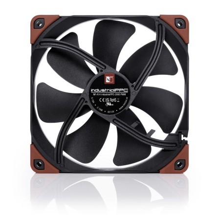 Noctua NF-A14 INDUSTRIALPPC-2000 PWM Ventiliatorius 14 cm Juoda, Ruda