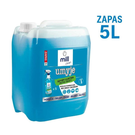 Mill Clean plovimo skystis langams, stiklams, veidrodžiams, plytelėms valyti 5 L