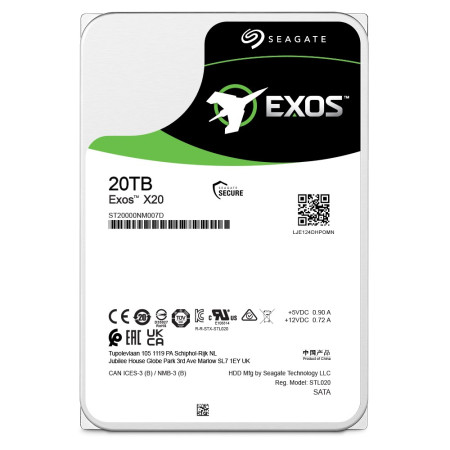 Seagate Exos ST20000NM007D 3.5" 20000 GB Serial ATA III