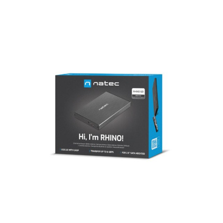 NATEC RHINO GO USB 3.0 korpusas 2,5'' SATA HDD/SSD, juodas