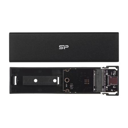 Silicon Power PD60 USB-C korpusas M.2 PCIe NVMe SSD / M.2 SATA SSD Juoda