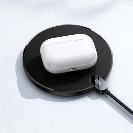 Baseus 15W belaidis įkroviklis su LED ekranu