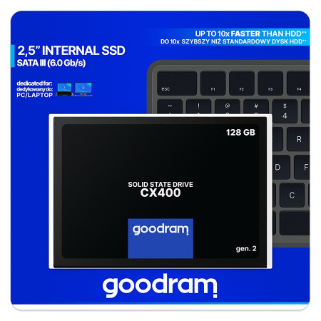 Goodram CX400 gen.2 2.5" SSD diskas 128 GB SATA III 3D TLC NAND
