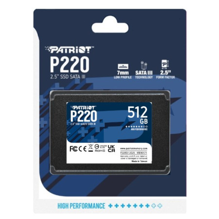 Patriot P220 512 GB 2.5" SSD