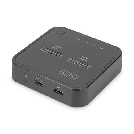 Digitus DA-71545 knyginių kompiuterių dokas / jungčių replikatorius Vielinis USB 3.2 Gen 2 (3.1 Gen 2) Type-C Juoda