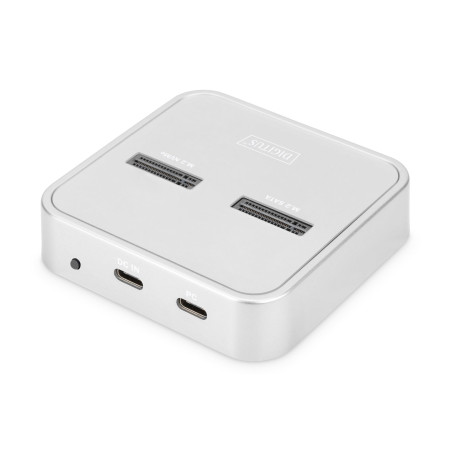 Digitus DA-71546 Knyginių kompiuterių dokas / jungčių replikatorius USB 3.2 Gen 2 Type-C Sidabras