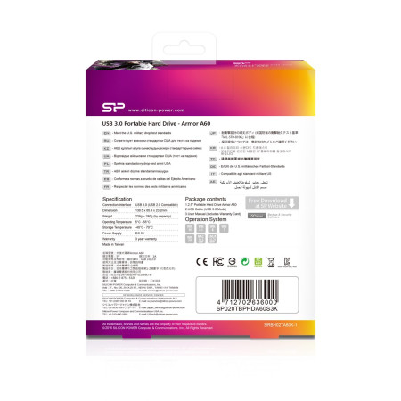 Silicon Power Armor A60 išorinis kietasis diskas 2000 GB