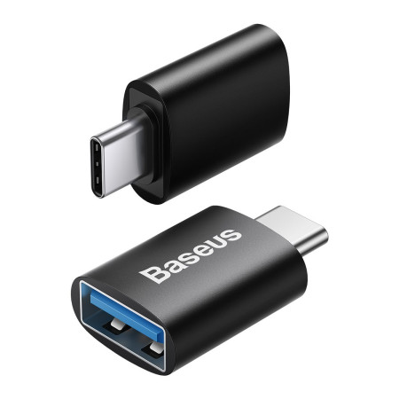 Baseus Ingenuity USB-C į USB-A adapteris (juodas)
