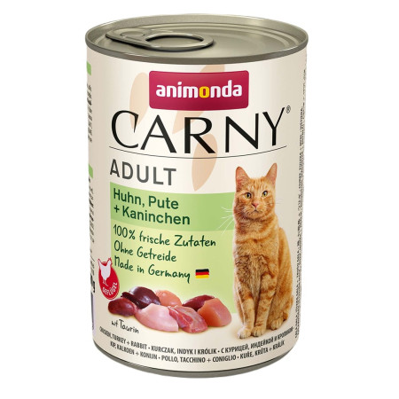 Animonda Carny su vištiena, kalakutiena ir triušiu - šlapias kačių maistas - 400 g