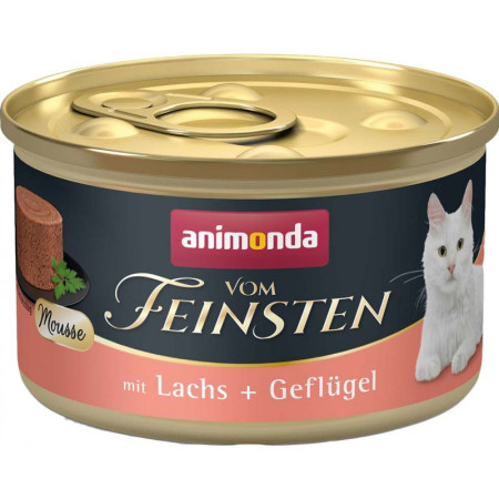 Animonda Vom Feinsten Mousse: lašiša ir paukštiena - šlapias kačių maistas - 85 g