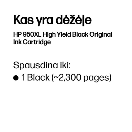 HP 950XL Didelės Talpos Juodas Originalus Rašalo Kasetė