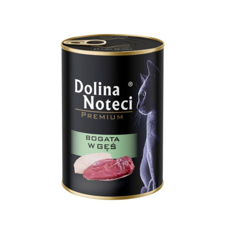 DOLINA NOTECI Premium Riebus Su Žąsimi - Šlapias Kačių Maistas - 400g