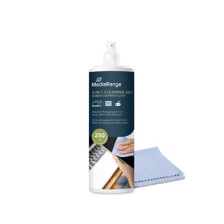 Mediarange 250ml Ekrano Valymo Skystis su Šluostele