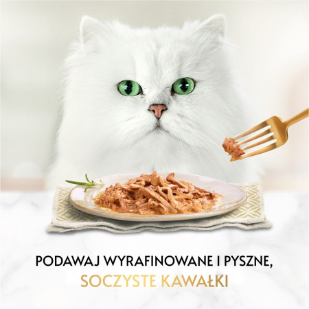 PURINA Gourmet Gold Sultingi malonumai su jūros žuvimi - drėgno kačių ėdalo - 85g
