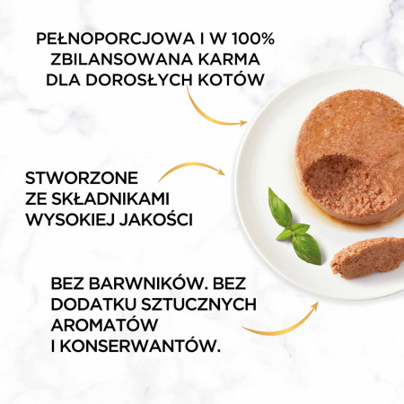 PURINA Gourmet Gold Mousse su lašiša - šlapias kačių maistas - 85g