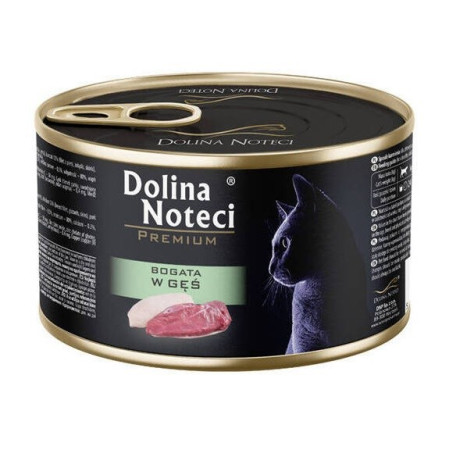 DOLINA NOTECI Premium turtingas žąsiena - šlapias kačių maistas - 185g