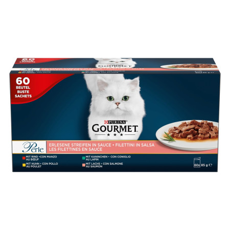 Purina Gourmet Perle Mix - drėgnas kačių maistas - 60x85 g