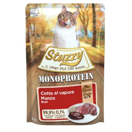 STUZZY Monoproteinas su jautiena - šlapias kačių maistas - 85 g