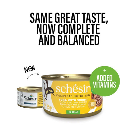 SCHESIR su želė Tuną su surimi - šlapias kačių maistas - 85 g