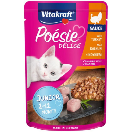 VITAKRAFT POESIE DELICE JUNIOR Kalakutiena - drėgnas kačių maistas - 85 g