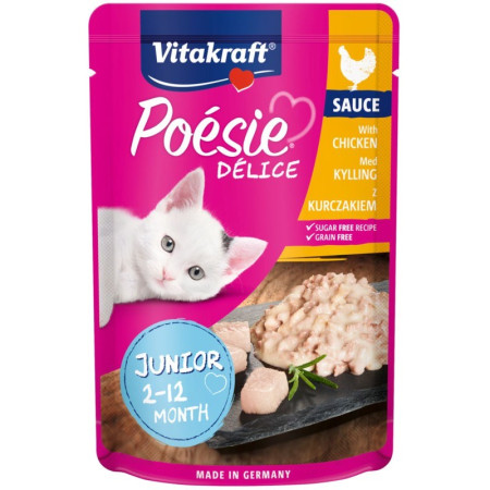 VITAKRAFT POESIE DELICE JUNIOR Vištiena - drėgnas kačių maistas - 85 g