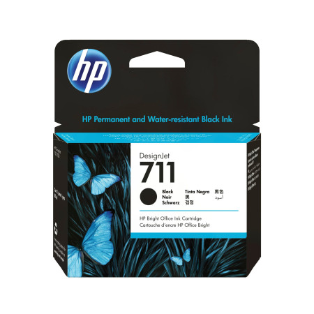 HP 711 80 ml Juoda DesignJet Rašalo Kasetė