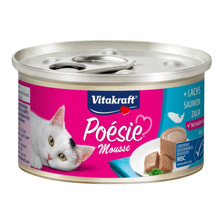 VITAKRAFT Poésie Mousse lašiša - šlapias kačių maistas - 85g