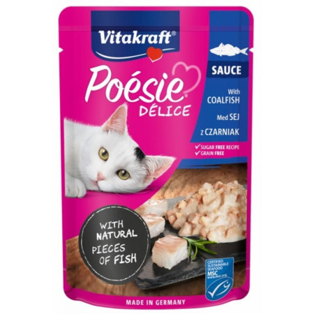 VITAKRAFT Poésie Delice juodasis žuvis - šlapias kačių maistas - 85g
