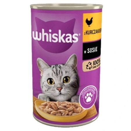 WHISKAS Vištiena padaže - drėgno kačių ėdalo - 400g