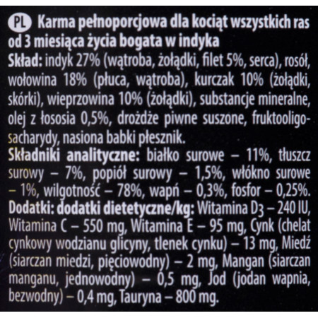 Dolina Noteci Premium Junior su kalakutiena - šlapias kačių maistas - 400 g