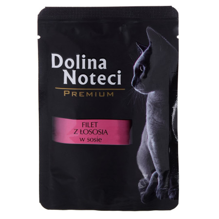 DOLINA NOTECI Premium Lašišos filė su padažu - šlapias kačių maistas - 85 g