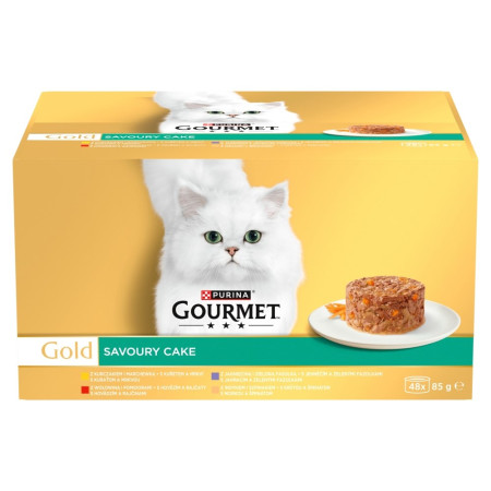 Purina Gourmet Gold Savoury cake - šlapias kačių maistas - 48x85 g