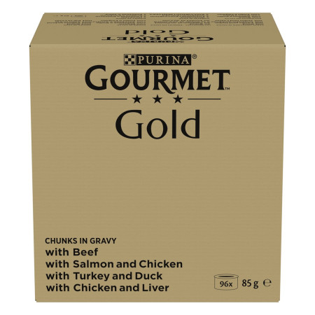 Purina GOURMET GOLD Gabaliukai padaže Mix 4 Skoniai - šlapias kačių maistas - 96x85g