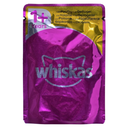 WHISKAS Pure Delight Paukštiena želėje - drėgno kačių ėdalo - 40 x 85g